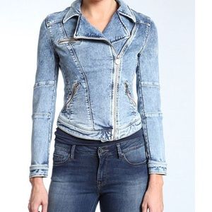 Gap 1969 Denim Zipper Up Moto Jacket